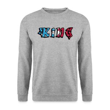 King Graffiti Street Style - Unisex Sweatshirt - salt & pepper - Front - Alina (178cm) & Michal (187cm)