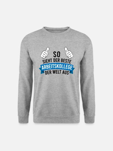 Bester Arbeitskollege Spruch Geschenk Herren - Unisex Pullover - Weißgrau meliert
