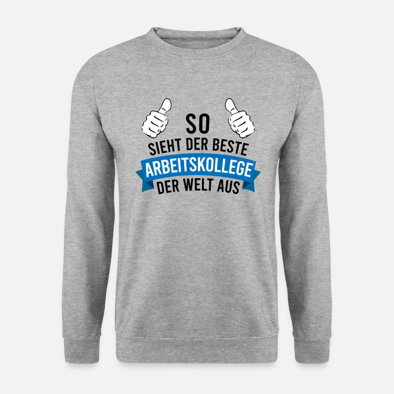 Bester Arbeitskollege Spruch Geschenk Herren - Unisex Pullover - Weißgrau meliert