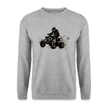 Quad Driver Off-road Off-road Vehicle Gift - Unisex Sweatshirt - salt & pepper - Front - Alina (178cm) & Michal (187cm)