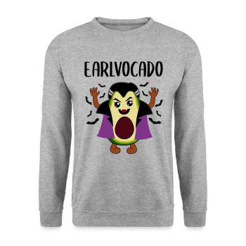 Avocado Vampire Funny Vegetable Fruit Gift - Unisex Sweatshirt - salt & pepper - Front - Alina (178cm) & Michal (187cm)