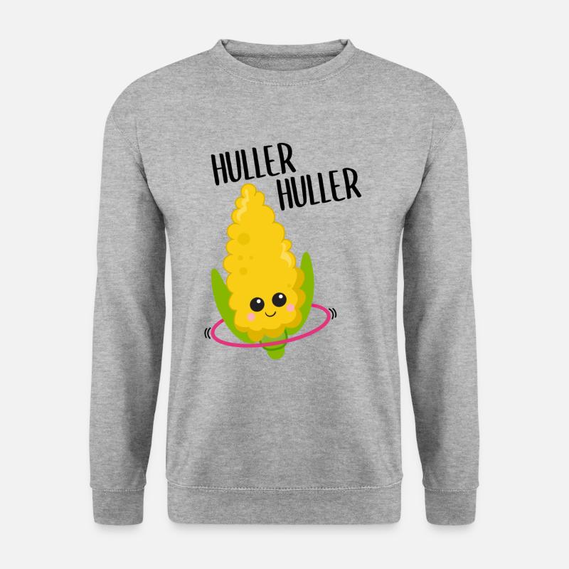 Kawaii Mais Hulareifen Hulahooping Geschenk - Unisex Pullover - Weißgrau meliert