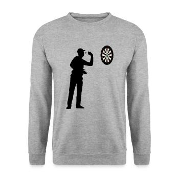 Darts Darts Player Darts Game Darts Darts Fan Cadeau - Sweat-shirt Unisexe - gris chiné - Devant - Alina (178cm) & Michal (187cm)