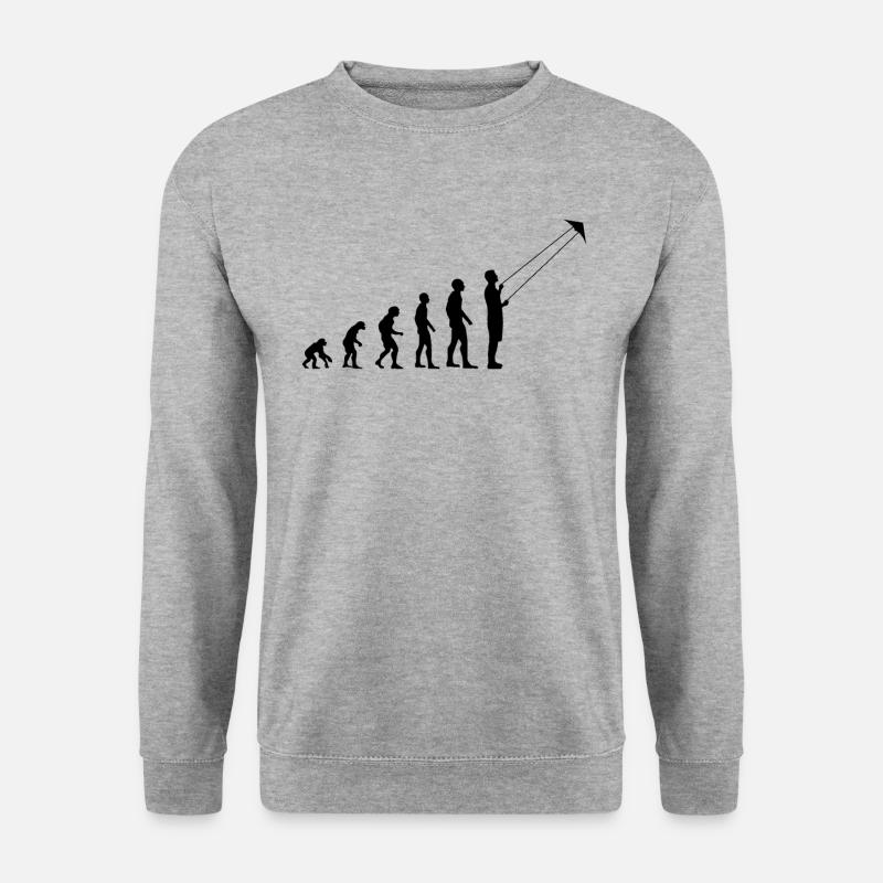 Deltaplane Evolution Kite Flying Cadeau - Sweat-shirt Unisexe - gris chiné