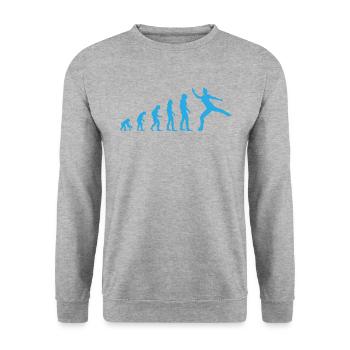 Figure Skating Evolution Ice Skating Gift - Unisex Sweatshirt - salt & pepper - Front - Alina (178cm) & Michal (187cm)