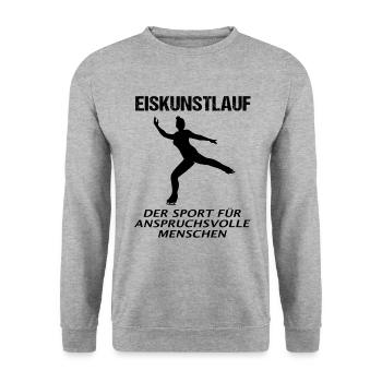 Eiskunstläuferin Eiskunstlauf Spruch Geschenk - Unisex Pullover - Weißgrau meliert - Vorne - Alina (178cm) & Michal (187cm)