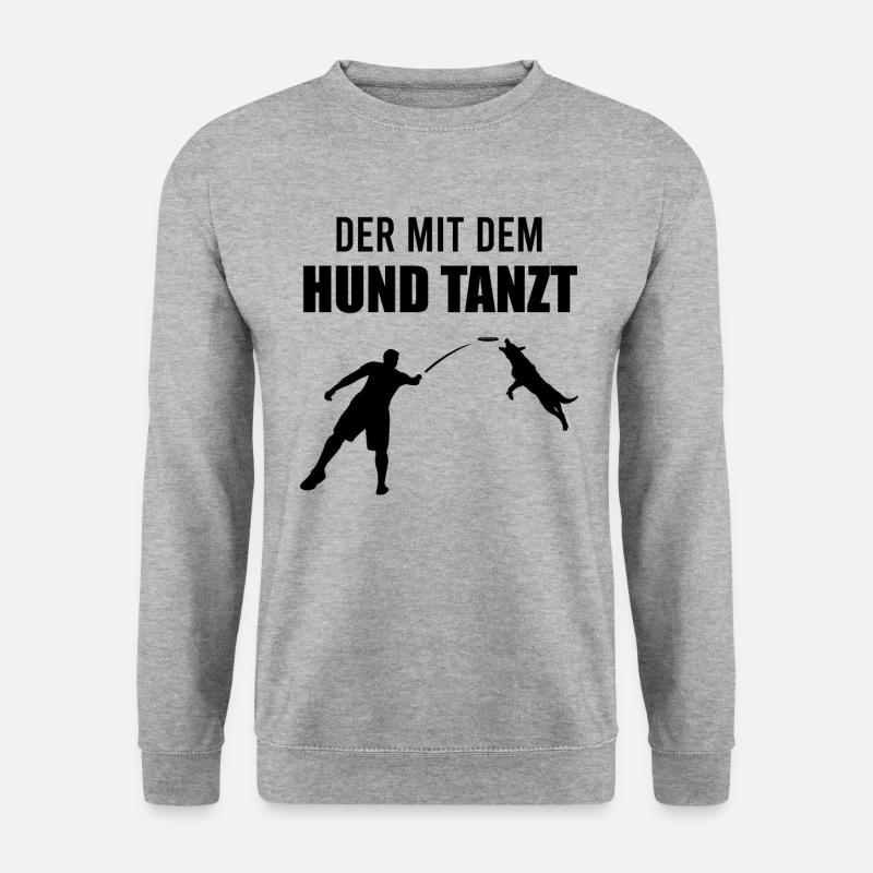 Hundetrainer Hundetraining Spruch Lustig Geschenk - Unisex Pullover - Weißgrau meliert