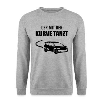Rennwagen Fahrer Spruch Rallye Motorsport Geschenk - Unisex Pullover - Weißgrau meliert - Vorne - Alina (178cm) & Michal (187cm)