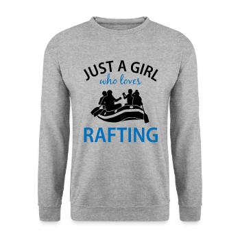 Rafting Saying Gift Ladies Girls - Unisex Sweatshirt - salt & pepper - Front - Alina (178cm) & Michal (187cm)