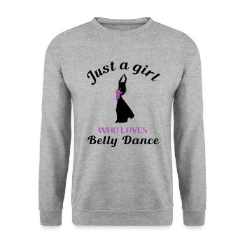 Just a Girl Who Loves Belly Dance - Passion - Sweat-shirt Unisexe - gris chiné - Devant - Alina (178cm) & Michal (187cm)