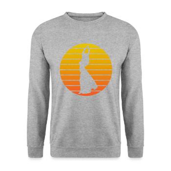 Elegant belly dancer - Unisex Sweatshirt - salt & pepper - Front - Alina (178cm) & Michal (187cm)