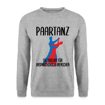 Paartanz für Anspruchsvolle - Unisex Pullover - Weißgrau meliert - Vorne - Alina (178cm) & Michal (187cm)