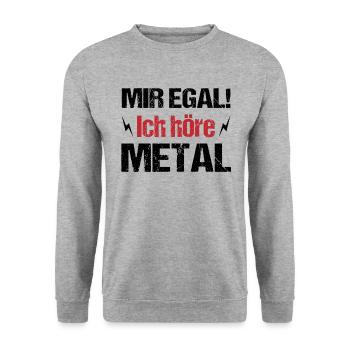 Metal Ignoranz Starkes Statement Musik Geschenk - Unisex Pullover - Weißgrau meliert - Vorne - Alina (178cm) & Michal (187cm)
