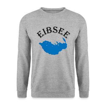 Eibsee Umriss Ästhetisches Naturwunder Geschenk - Unisex Pullover - Weißgrau meliert - Vorne - Alina (178cm) & Michal (187cm)