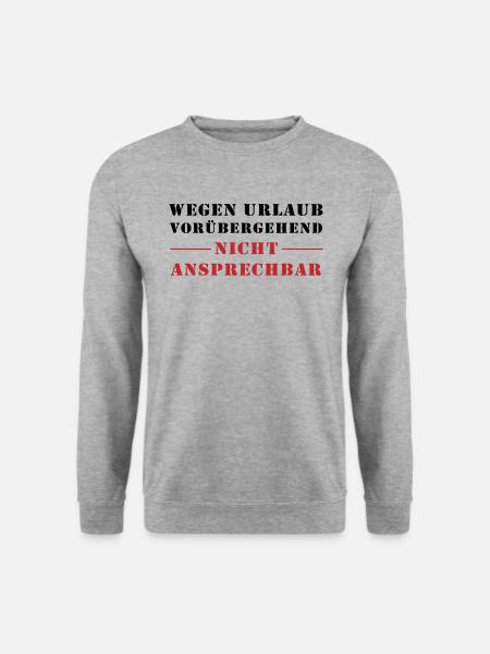 Urlaubsmodus Aktiviert Lustiger Spruch Geschenk - Unisex Pullover - Weißgrau meliert