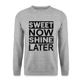 Fitness Bodybuilding GYM sweet now shine later - Unisex Pullover - Weißgrau meliert - Vorne - Alina (178cm) & Michal (187cm)