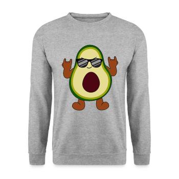 Balancement Avocat Cool Mélomane Aimant - Sweat-shirt Unisexe - gris chiné - Devant - Alina (178cm) & Michal (187cm)