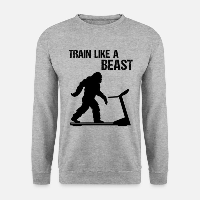 Beast Bigfoot Training Motivation - Unisex Sweatshirt - salt & pepper