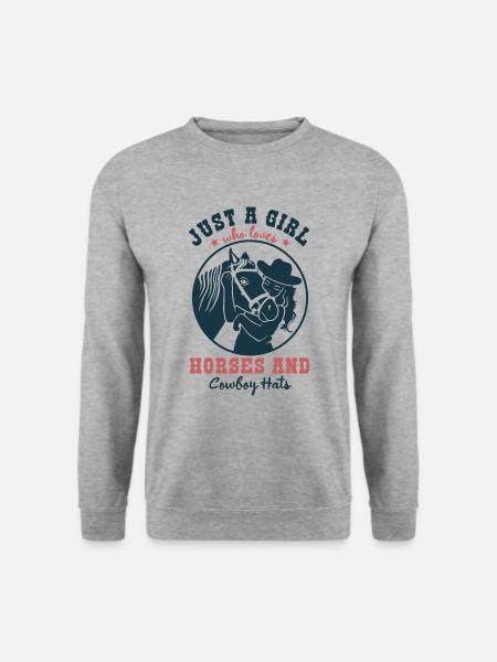 Pferdeliebe - Ein Lebensgefühl - Unisex Pullover - Weißgrau meliert