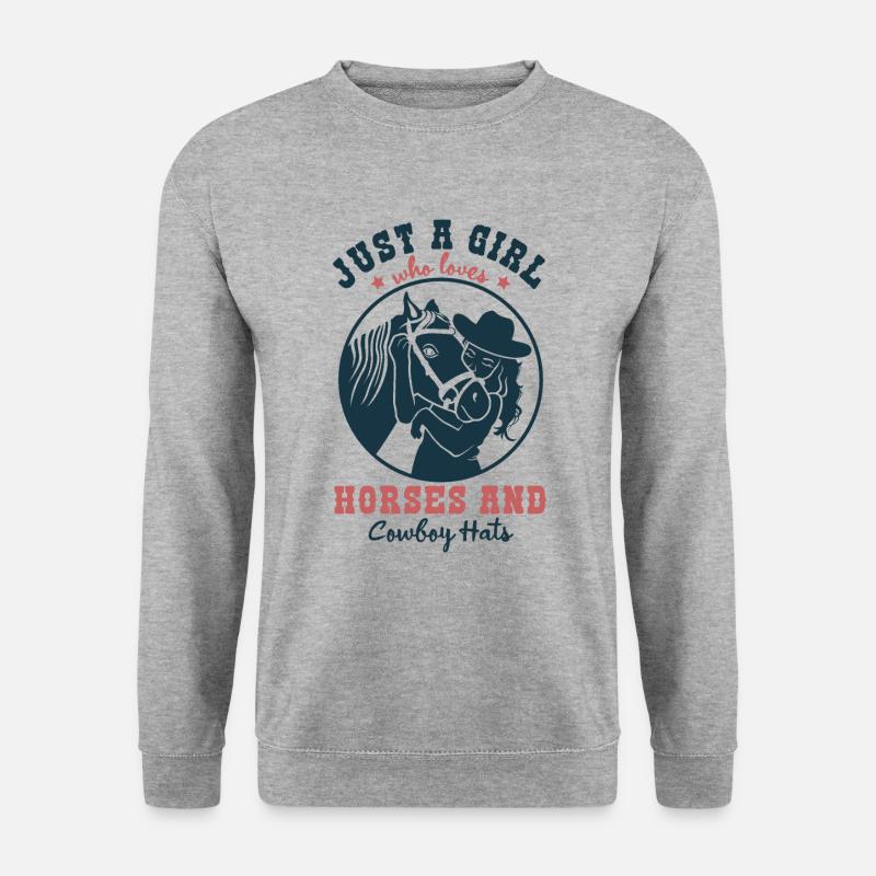 Pferdeliebe - Ein Lebensgefühl - Unisex Pullover - Weißgrau meliert