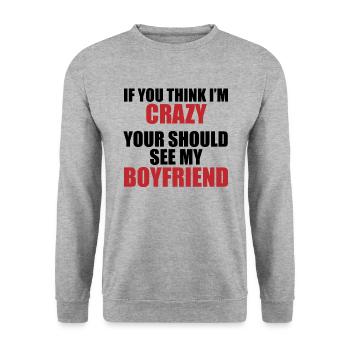Ami? Fou et fascinant ! - Sweat-shirt Unisexe - gris chiné - Devant - Alina (178cm) & Michal (187cm)