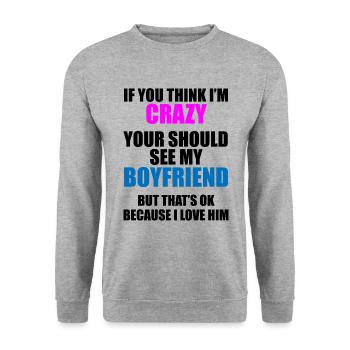 Ami? Fou et fascinant ! - Sweat-shirt Unisexe - gris chiné - Devant - Alina (178cm) & Michal (187cm)