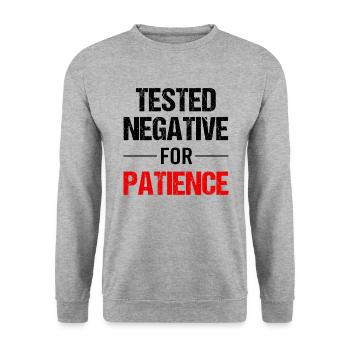 Patience - A Virtue of Strength - Unisex Sweatshirt - salt & pepper - Front - Alina (178cm) & Michal (187cm)