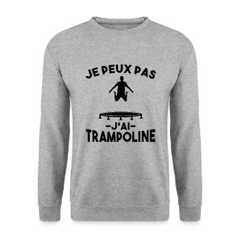 I can't I trampoline gymnastics gymnastics - Unisex Sweatshirt - salt & pepper - Front - Alina (178cm) & Michal (187cm)