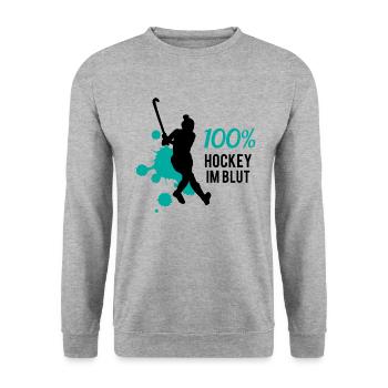 Eishockey DNA - Leidenschaft pur - Unisex Pullover - Weißgrau meliert - Vorne - Alina (178cm) & Michal (187cm)