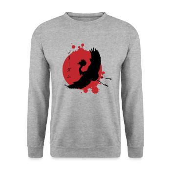 Crane Dynamics & Characters Art - Unisex Sweatshirt - salt & pepper - Front - Alina (178cm) & Michal (187cm)