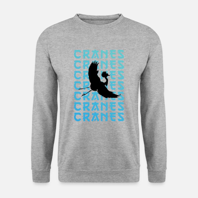 Crane Silhouette Shadow Art - Unisex Sweatshirt - salt & pepper
