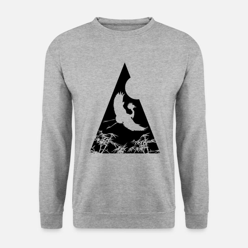 Crane Origami Geometry Creativity - Unisex Sweatshirt - salt & pepper