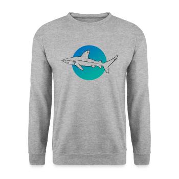 L’élégance mystique des requins des profondeurs - Sweat-shirt Unisexe - gris chiné - Devant - Alina (178cm) & Michal (187cm)