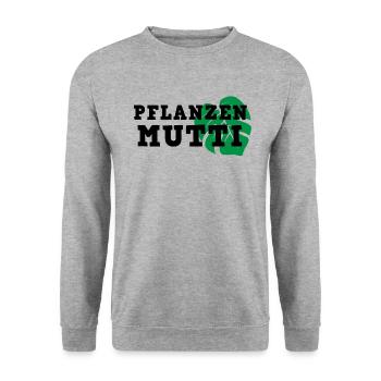 Zen Pflanzen Mutti Botanische Gelassenheit - Unisex Pullover - Weißgrau meliert - Vorne - Alina (178cm) & Michal (187cm)