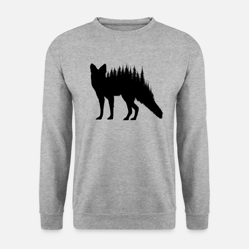 Fox Silhouette Wilderness Beauty - Unisex Sweatshirt - salt & pepper