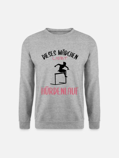 Hürdenlauf-Liebe - Mädchenpower - Unisex Pullover - Weißgrau meliert