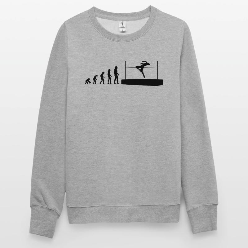 Evolution Hochsprung Athlet Geschenk Unisex Pullover