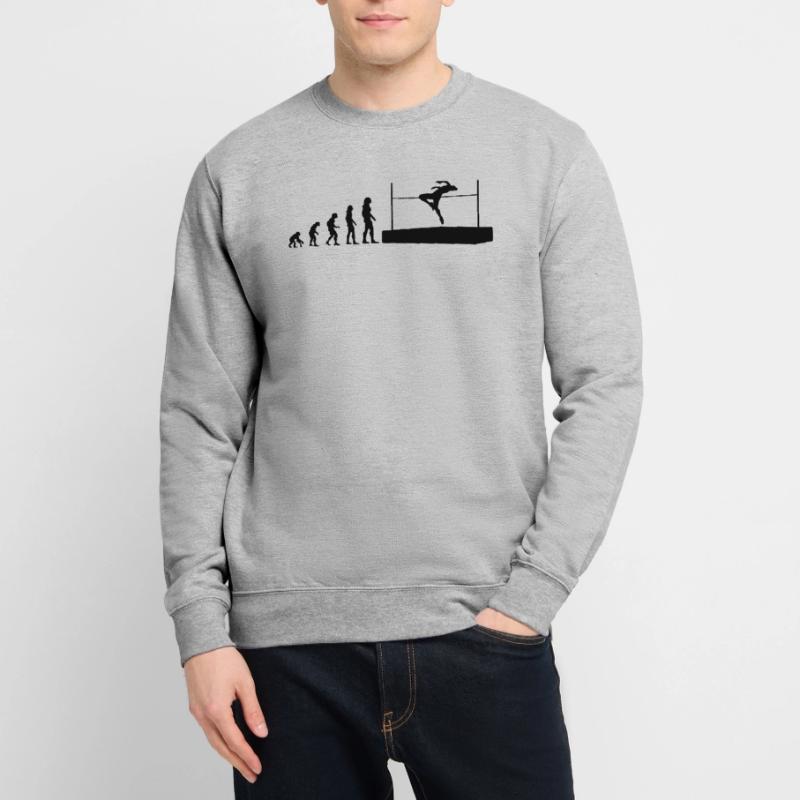 Evolution Hochsprung Athlet Geschenk Unisex Pullover