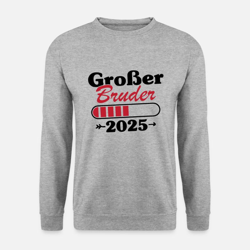 Großer Bruder Loading 2025 - Unisex Pullover - Weißgrau meliert