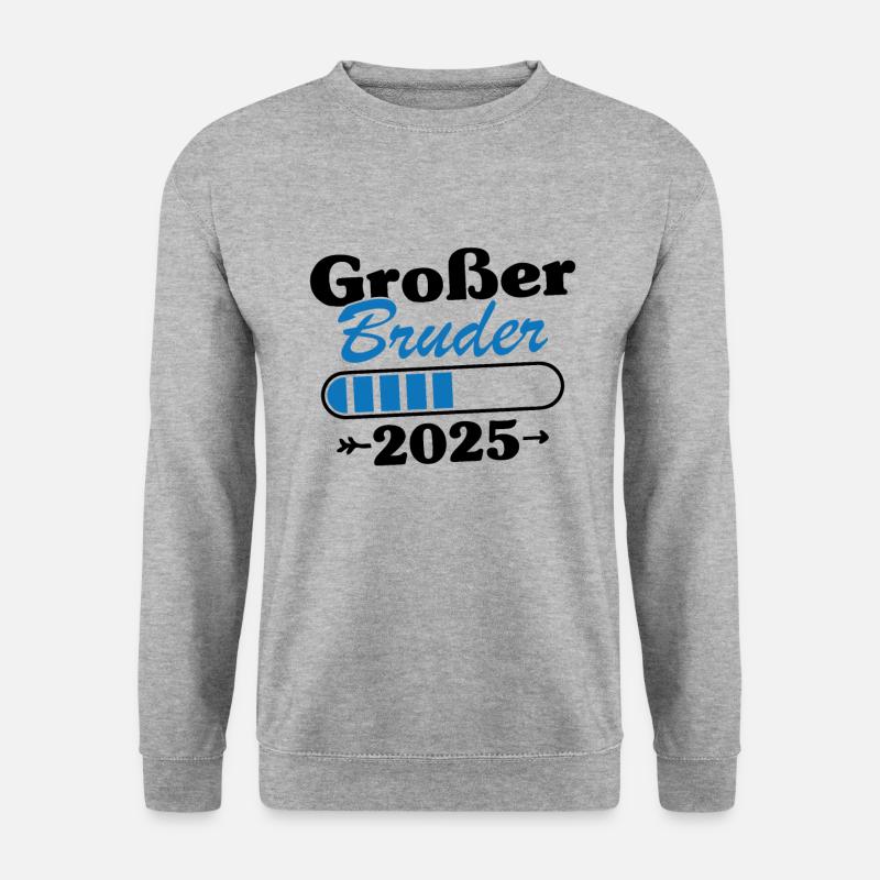 Großer Bruder Loading 2025 - Unisex Pullover - Weißgrau meliert