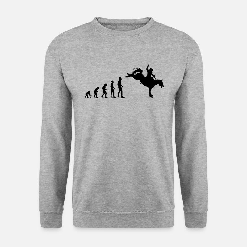 Evolution to Rodeo Champion - Unisex Sweatshirt - salt & pepper