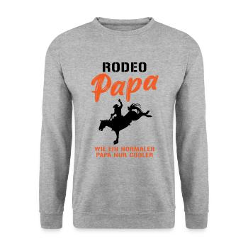 Rodeo Dad - Plus cool que le reste - Sweat-shirt Unisexe - gris chiné - Devant - Alina (178cm) & Michal (187cm)