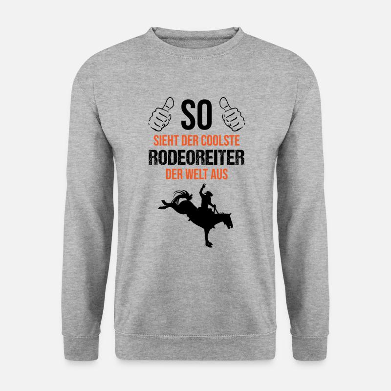 Coolster Rodeoreiter der Welt - Unisex Pullover - Weißgrau meliert