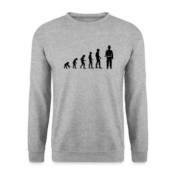 L’évolution vers le bonheur - Sweat-shirt Unisexe - gris chiné - Devant - Alina (178cm) & Michal (187cm)