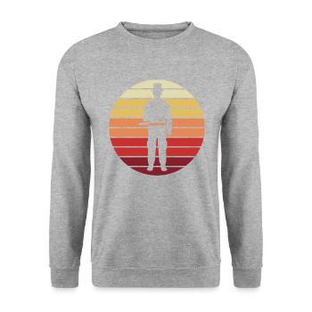 Sunset with a guarantee of happiness - Unisex Sweatshirt - salt & pepper - Front - Alina (178cm) & Michal (187cm)