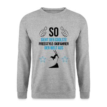 Le ski freestyle pro le plus cool - Sweat-shirt Unisexe - gris chiné - Devant - Alina (178cm) & Michal (187cm)