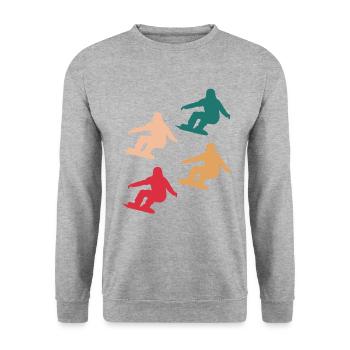Colourful mix of slopes - gift - Unisex Sweatshirt - salt & pepper - Front - Alina (178cm) & Michal (187cm)
