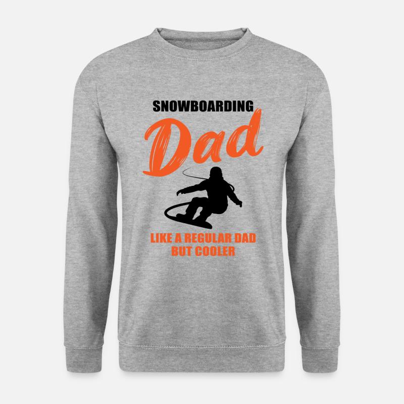 Snowboard Papa – Extra Cool - Unisex Pullover - Weißgrau meliert
