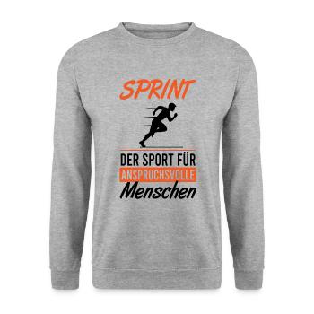 Sprinter Elite Sport d’Endurance - Sweat-shirt Unisexe - gris chiné - Devant - Alina (178cm) & Michal (187cm)