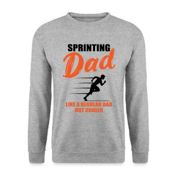 Cool Sprinter Papa Fast Lane - Sweat-shirt Unisexe - gris chiné - Devant - Alina (178cm) & Michal (187cm)